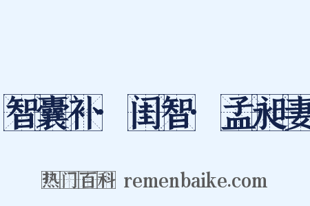 智囊补·闺智·孟昶妻是什么意思的图片